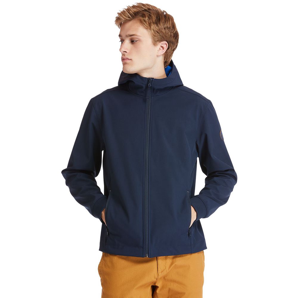 Timberland Mens Jackets Mt. Waumbeck Hooded Softshell - Navy - India AS8397412